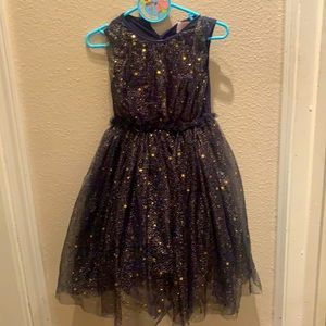 Navy Sparkle dress for Girl Size 5-6.